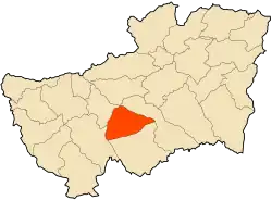 Localização da cidade dentro da província de Souk Ahras