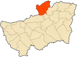 Localização da cidade dentro da província de Souk Ahras