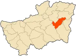 Localização da cidade dentro da província de Souk Ahras