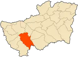 Localização da cidade dentro da província de Souk Ahras