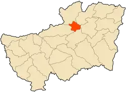 Localização da cidade dentro da província de Souk Ahras