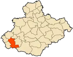 Localização da cidade dentro da província de Relizane