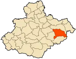 Localização da cidade dentro da província de Relizane