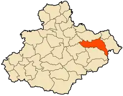 Localização da cidade dentro da província de Relizane