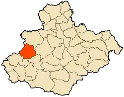 Localização da cidade dentro da província de Relizane