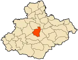 Localização da cidade dentro da província de Relizane