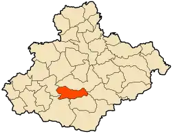 Localização da cidade dentro da província de Relizane