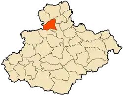 Localização da cidade dentro da província de Relizane