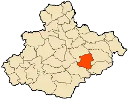 Localização da cidade dentro da província de Relizane