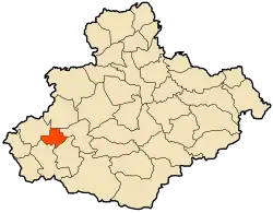 Localização da cidade dentro da província de Relizane