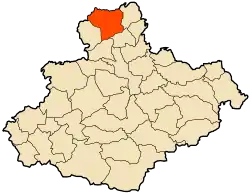 Localização da cidade dentro da província de Relizane