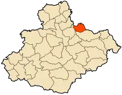 Localização da cidade dentro da província de Relizane