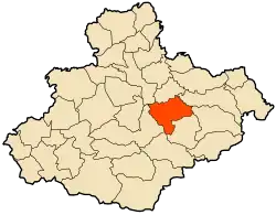 Localização da cidade dentro da província de Relizane