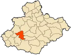 Localização da cidade na província de Relizane