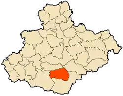 Localização da cidade dentro da província de Relizane