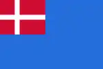 Bandeira colonial usada nas Índias Ocidentais Dinamarquesas até 1917