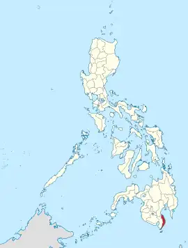 Davau Ocidental na Região de Dávao  Coordenadas : 6°5'N, 125°40'E