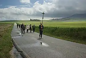Romaria nos campos perto de Zariquiegui