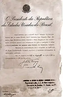 Decreto Olga Prestes, Getúlio Vargas