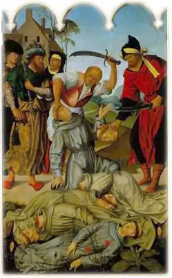 Degolação dos Cinco Mártires de Marrocos, Políptico da Igreja de São Francisco de Évora, Museu Nacional de Arte Antiga