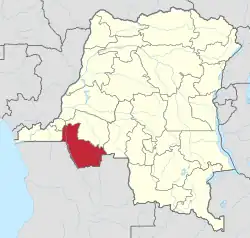 Localização de Cuango na República Democrática do Congo