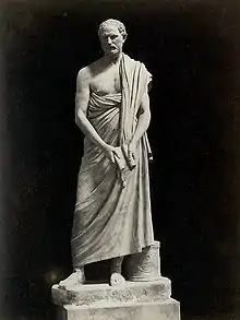 Polieucto: Retrato de Demóstenes, c. 280 a.C. Exemplo da primeira fase.