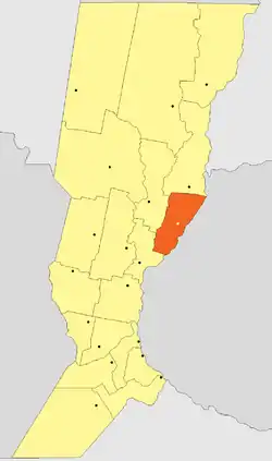 Localização de Garay na província de Santa Fé