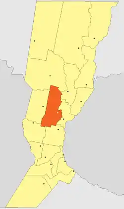 Localização de Las Colonias na província de Santa Fé