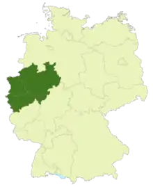 Mapa da associação regional de futebol de Westdeutschland, Alemanha