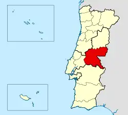 Mapa da área da diocese