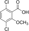 Ácido 2-metoxi-3,6-diclorobenzóico (dicamba); herbicida ativo