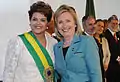 Rousseff e Hillary Clinton, secretária de Estado dos Estados Unidos.