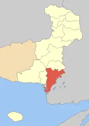 Mapa do antigo município de Feres