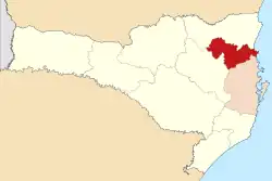 Mapa da área da diocese