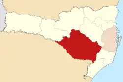 Mapa da área da diocese