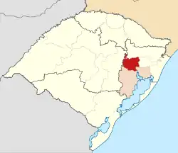 Mapa da área da diocese