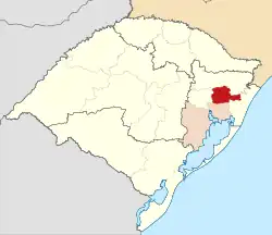 Mapa da área da diocese