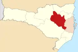 Mapa da área da diocese
