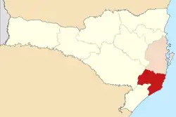 Mapa da área da diocese