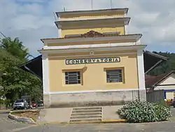 Antiga Estação Ferroviária, atual rodoviária de Conservatória