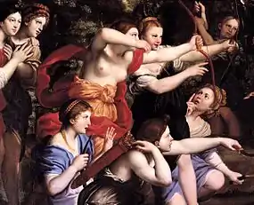 Detalhe de Diana e suas ninfas, 1616–17