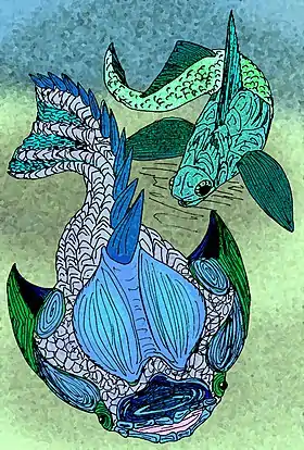 Drepanaspis gemuendina e Tiaraspis subtilis