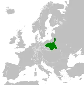 Localização de Ducado de Varsóvia