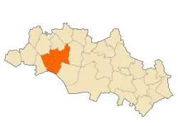 Localização do distrito dentro da província de Oum El Bouaghi