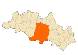 Localização do distrito dentro da província de Oum El Bouaghi