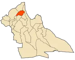 Localização da cidade dentro da província de Laghouat