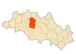 Localização da cidade dentro da província de Oum El Bouaghi