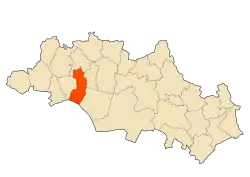 Localização da cidade dentro da província de Oum El Bouaghi