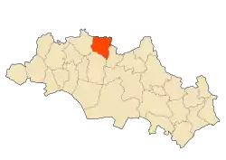 Localização da cidade dentro da província de Oum El Bouaghi