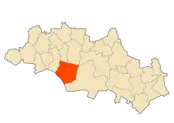Localização da cidade dentro da província de Oum El Bouaghi